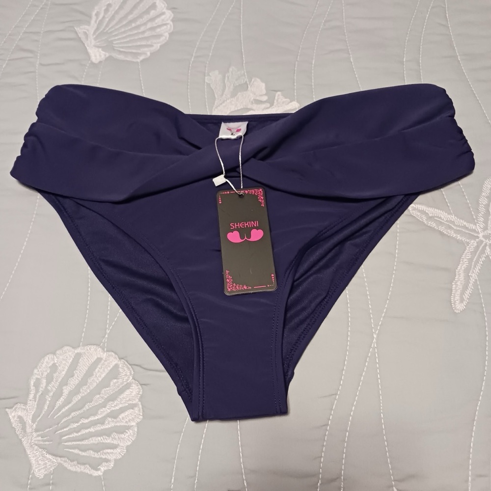Shekini Women's Navy Bikini Bottoms NWT